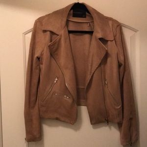 Tan suede Moto jacket